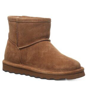 $60 BEARPAW 🐾 Alyssa Suede Wool Boots | Hickory | Youth 2